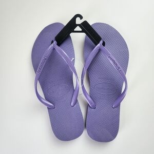 NWT Women's Havaianas Skinny Strap Flip-flops in Lilac
